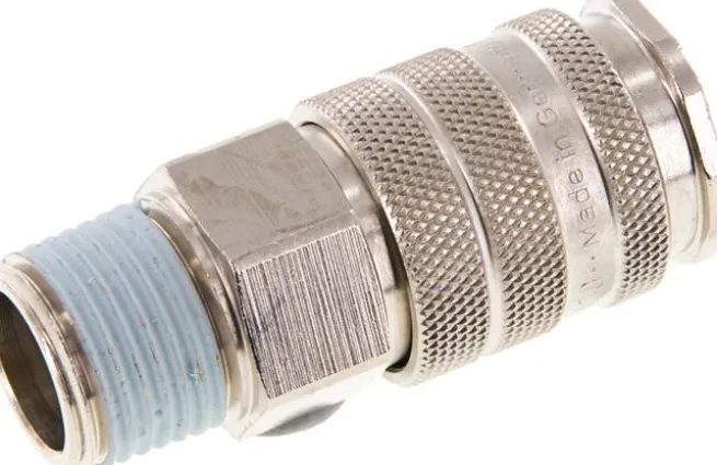 Schnellkupplung (NW10) R 1/2"(AG), Messing vernickelt