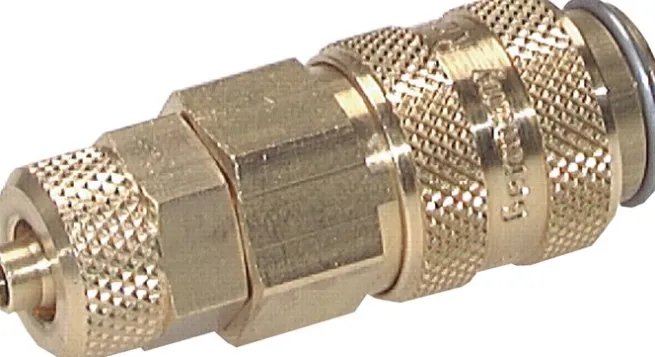 Schnellkupplung (NW5) 6x4mm Schlauch, Messing