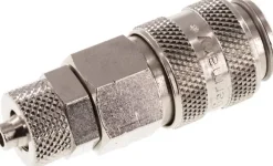 Schnellkupplung (NW5) 6x4mm Schlauch, Messing vernickelt
