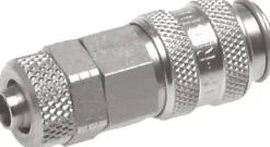 Schnellkupplung (NW5) 8x6mm Schlauch, Messing vernickelt