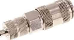 Schnellkupplung (NW2,7) 4,3x3mm Schlauch, Messing vernickelt