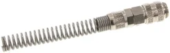 Schnellkupplung (NW5) 8x6mm Schlauch m. Knickschutz, für Stecker beidseitig absperrend, Messing vernickelt