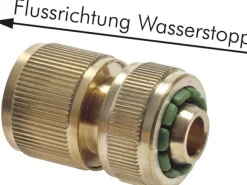 Schnellkupplung Schlauch 13 (1/2")mm, Messing, mit Wasserstopp