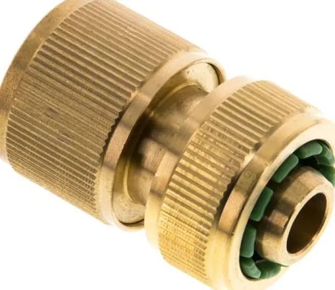 Schnellkupplung Schlauch 13 (1/2")mm, Messing, mit Wasserstopp