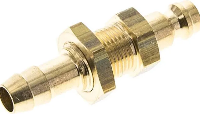 Schott-Kupplungsstecker (NW5) 8 (5/16")mm Schlauch, Messing