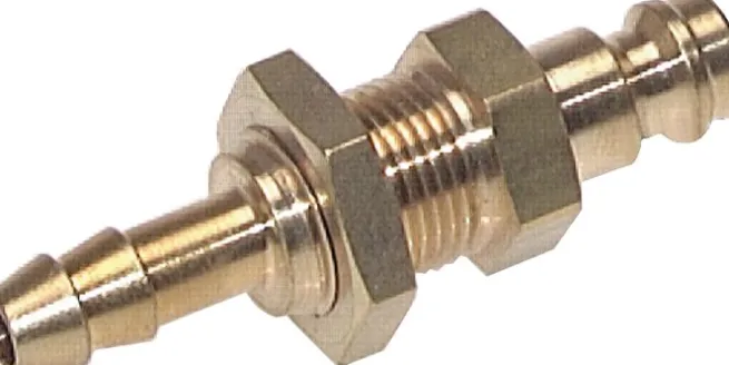 Schott-Kupplungsstecker (NW5) 6 (1/4")mm Schlauch, Messing