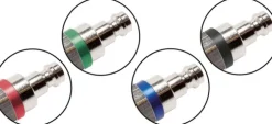 Schott-Kupplungsstecker (NW5) 6 (1/4")mm Schlauch, Messing vernickelt