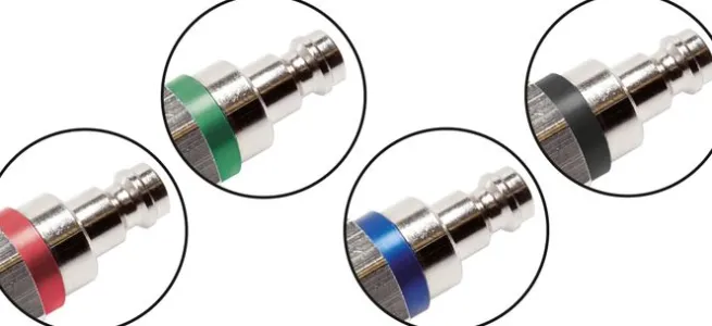Schott-Kupplungsstecker (NW5) 6 (1/4")mm Schlauch, Messing vernickelt