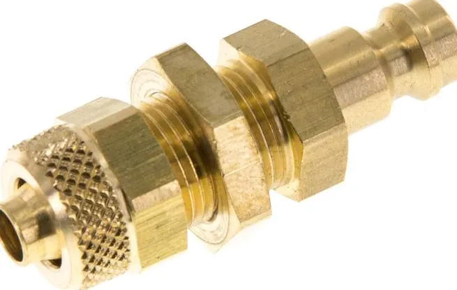 Schott-Kupplungsstecker (NW5) 8x6mm Schlauch, Messing