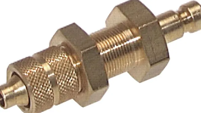 Schott-Kupplungsstecker (NW2,7) 6x4mm Schlauch, Messing