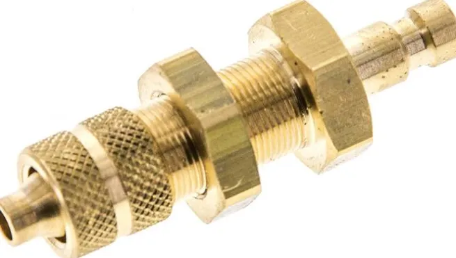 Schott-Kupplungsstecker (NW2,7) 6x4mm Schlauch, Messing