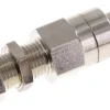 Schott-Kupplungsstecker (NW5) 6x4mm Schlauch, Messing vernickelt, beidseitig absperrend