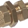 Schott-Kupplungsstecker (NW5) 6x4mm Schlauch, Messing, beidseitig absperrend, rot