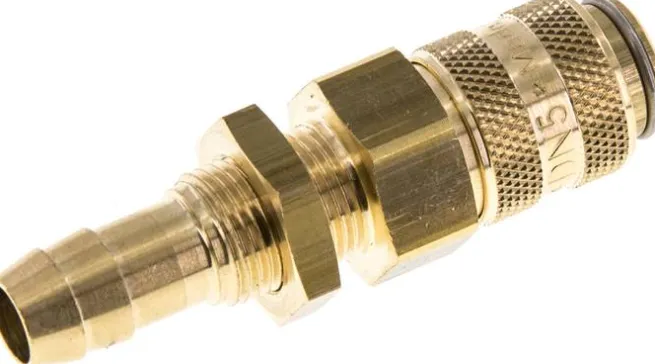 Schott-Schnellkupplung (NW5) 9 (3/8")mm Schlauch, Messing