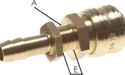 Schott-Schnellkupplung (NW7,2) 6 (1/4")mm Schlauch, Messing