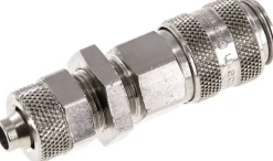 Schott-Schnellkupplung (NW5) 8x6mm Schlauch, Messing vernickelt