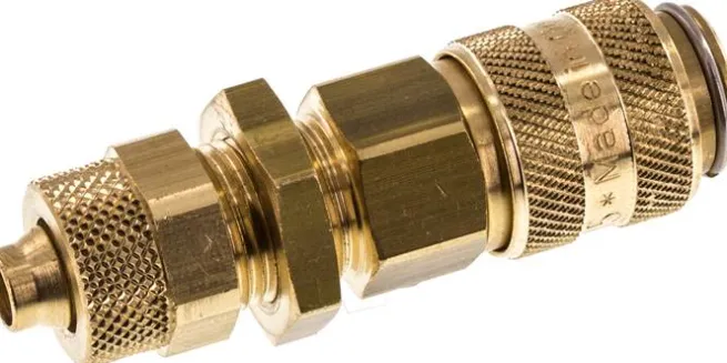 Schott-Schnellkupplung (NW5) 8x6mm Schlauch, Messing