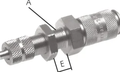 Schott-Schnellkupplung (NW2,7) 6x4mm Schlauch, Messing vernickelt