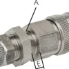 Schott-Schnellkupplung (NW5) 6x4mm Schlauch, Messing vernickelt