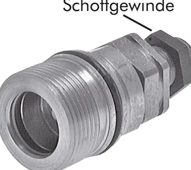 Schott-Schraubkupplung, Muffe Baugr.6, 25 S (M36x2)