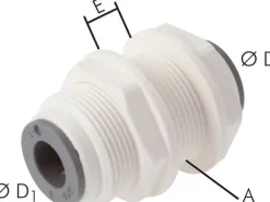 Schott-Steckanschluss 1/4" (6,35 mm)-1/4" (6,35 mm), IQS-LE (EPDM-Dichtung)
