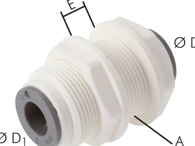 Schott-Steckanschluss 1/4" (6,35 mm)-1/4" (6,35 mm), IQS-LE (EPDM-Dichtung)