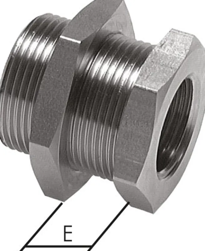 Schottverschraubung G 3/8"-G 1/2", 1.4571