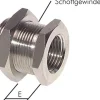 Schottverschraubung G 3/8"-G 1/2", Messing vernickelt