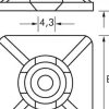 Schraubsockel für Kabelbinder (4,8mm)