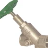 Schrägsitz-Absperrventil, Rp 2", PN 10, Messing, DVGW, mit Entleerung