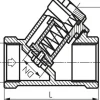 Schrägsitz-Rückschlagventil, G 1", PN 40, Edelstahl