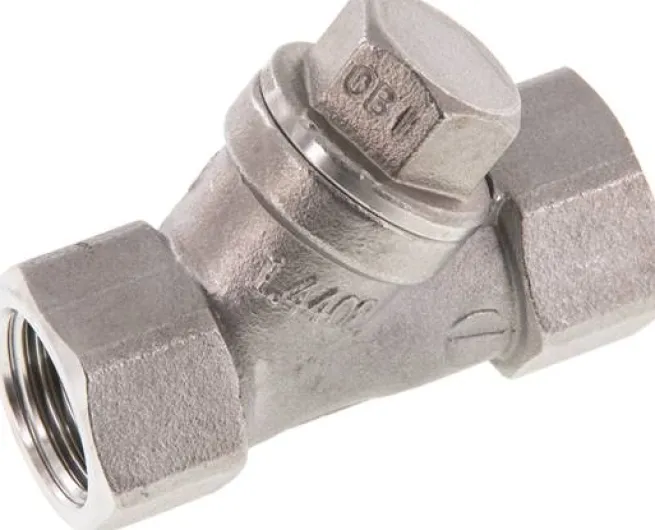 Schrägsitz-Rückschlagventil, G 1/2", PN 40, Edelstahl
