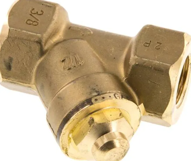 Schrägsitz-Rückschlagventil, Rp 3/8", PN 10 / Standard, Messing