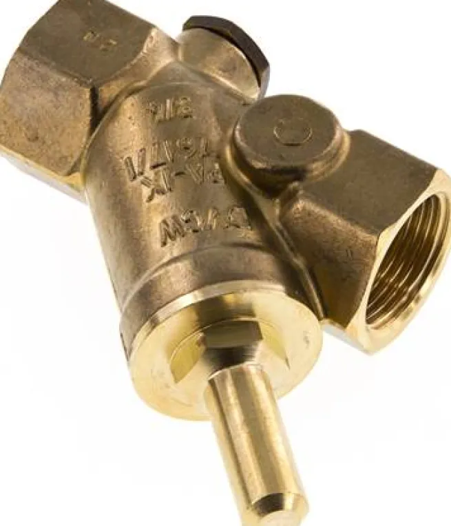 Schrägsitz-Rückschlagventil, Rp 3/4", PN 16 / FKM-Dichtung, Messing