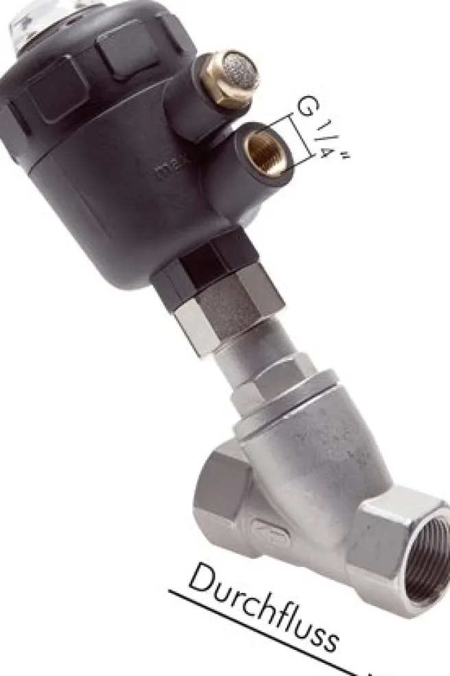 Schrägsitzventil G 1",Antrieb: Kunststoff, Eco-Line