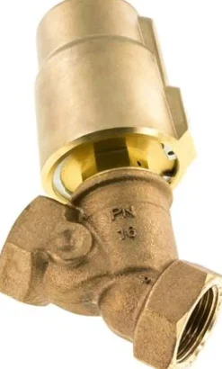 Schrägsitzventil Messing, G 1", geschlossen, Standard