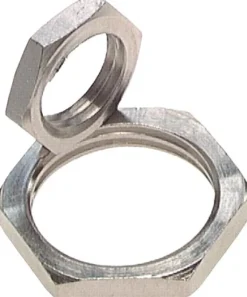 Sechskant-Gegenmutter M 24x1,5, Messing vernickelt