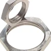 Sechskant-Gegenmutter M 12x0,75, Messing vernickelt