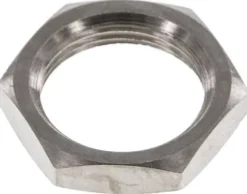 Sechskant-Gegenmutter M 12x0,75, Messing vernickelt