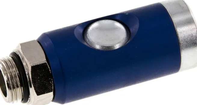 Sicherheits-Druckknopfkupplung (NW7,2), G 3/8" AG, Stahl verzinkt
