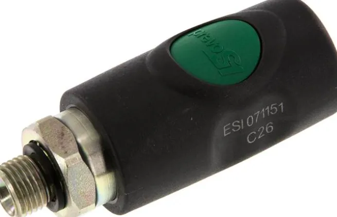 Sicherheits-Druckknopfkupplung (NW7,2), G 1/4" AG, Kunststoff