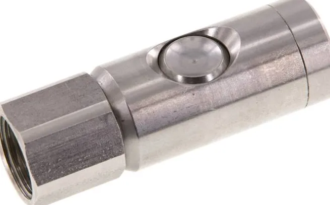 Sicherheits-Druckknopfkupplung (NW7,2), G 1/2" IG, Edelstahl
