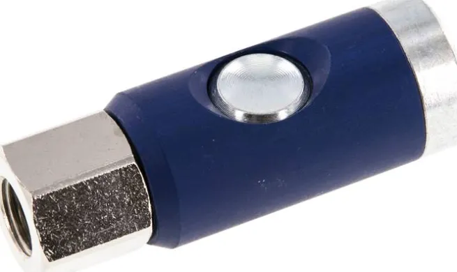 Sicherheits-Druckknopfkupplung (NW7,2), G 1/4" IG, Stahl verzinkt
