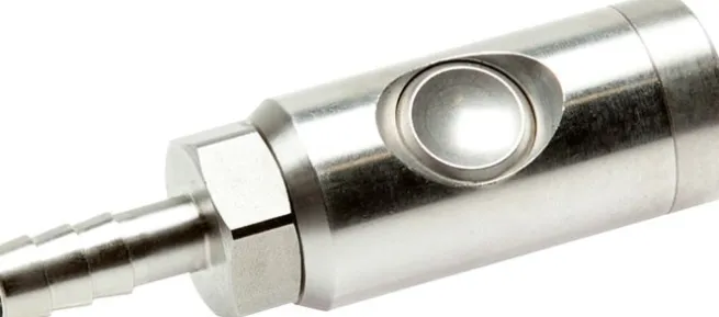Sicherheits-Druckknopfkupplung (NW7,2), 9 (3/8")mm Schl., Edelstahl