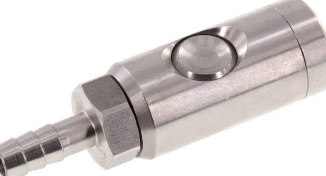 Sicherheits-Druckknopfkupplung (NW7,2), 9 (3/8")mm Schl., Edelstahl