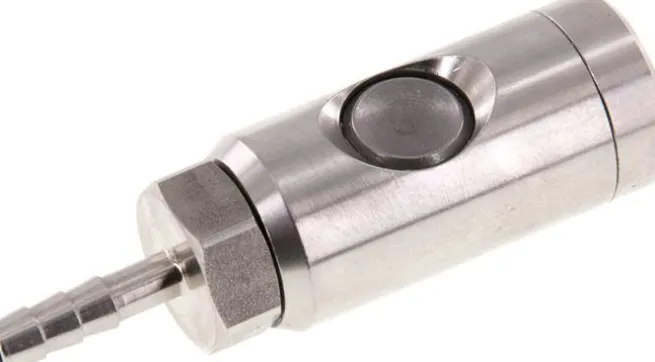 Sicherheits-Druckknopfkupplung (NW7,2), 6 (1/4")mm Schl., Edelstahl