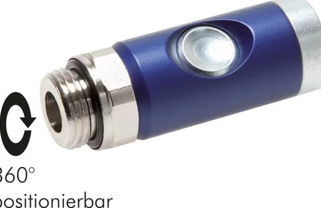 Sicherheits-Druckknopfkupplung (NW7,2), G 1/4" AG, Stahl verzinkt