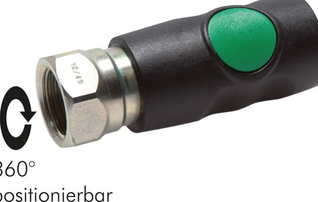 Sicherheits-Druckknopfkupplung (NW7,2), G 1/4" IG, Kunststoff
