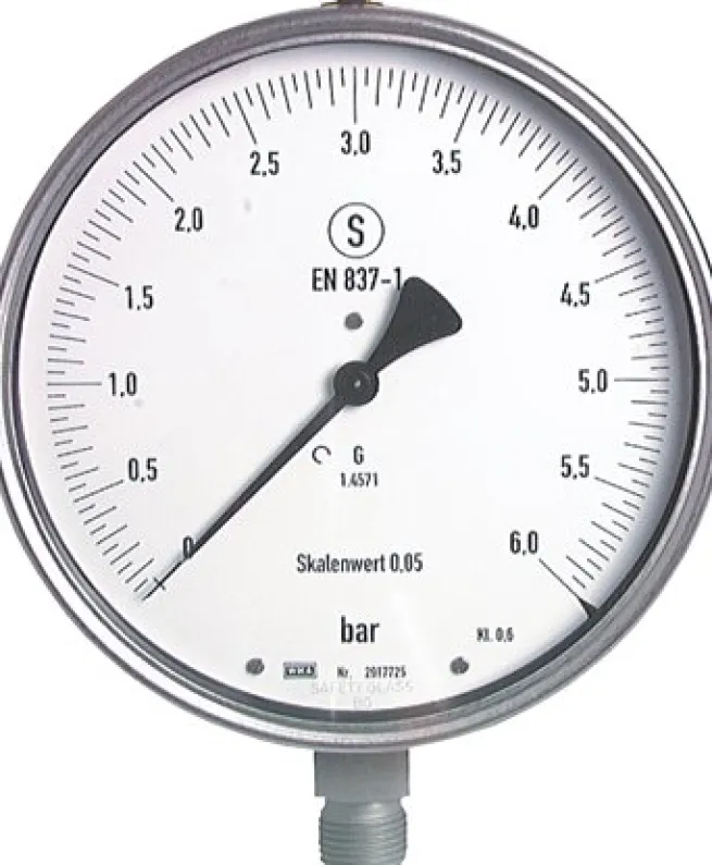 Sicherheits-Feinmess-Manometer, 160mm, 0 - 4 bar