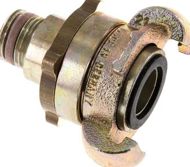 Sicherheits-Kompressorkuppl. G 1/2"(AG), Temperguss verzinkt